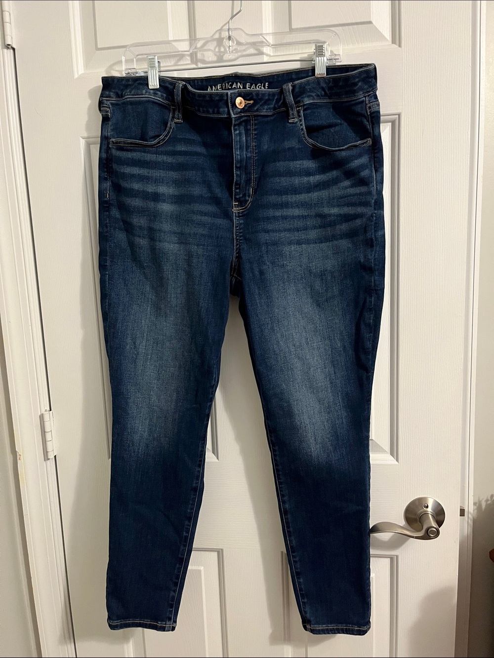 American Eagle Outfitters Dark Wash Jeggin Stretch Jeans 18 Short EUC